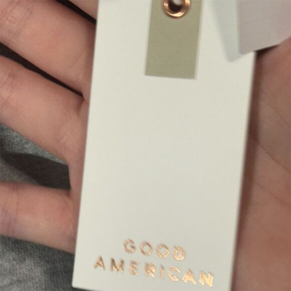 Good American Heather Grey Fleece Shirt Jacket Size 3/4 NWT $129 Cozy Button Up - Picture 8 of 9